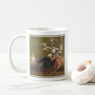 Acrobaten te paard. koffiemok