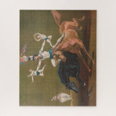 Acrobaten te paard. legpuzzel (Verticaal)