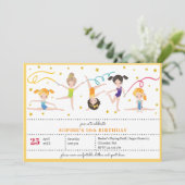 acrobatie plaisir anniversaire enfants Invitation (Debout devant)