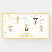 Acrobatiek leuke verjaardag kinder spandoek (Horizontaal)