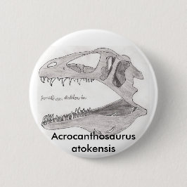 Acrocanthosaurus atokensis-toets ronde button 5,7 cm