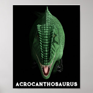 Acrocanthosaurus Dinosaur Wandposter (Halfglans) Poster