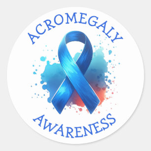 Acromegalie bewustzijnslint ronde sticker