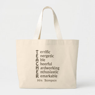 Acroniem voor leraren grote tote bag