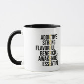 Acronyme café typographie noire Mug (Gauche)