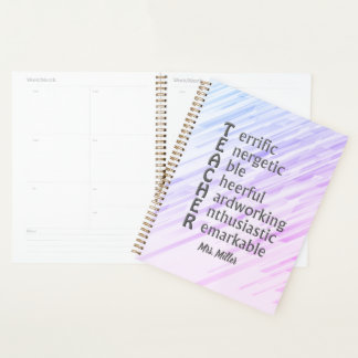 Acronyme pour Enseignants Nom Purple Abstrait Plan