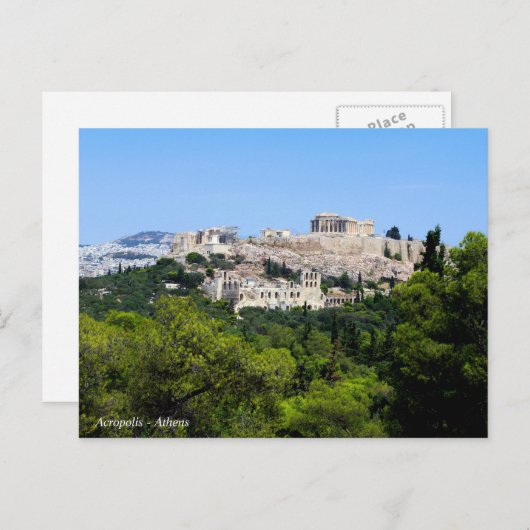 Acropolis - Athene Briefkaart (Voorkant / Achterkant)