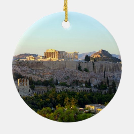 Acropolis - Athene Keramisch Ornament (Achterkant)