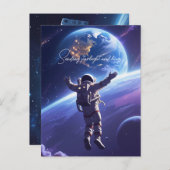 Across the Universe — Hug from Afar Greeting Card Uitnodiging Briefkaart (Voorkant / Achterkant)