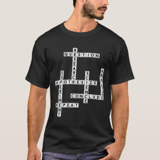 Acrostische wetenschappelijke methode Onderzoek We T-shirt
