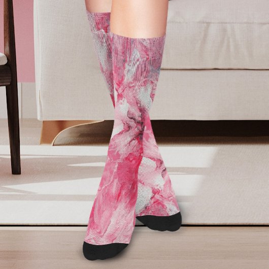 Acryl abstracte blush Flow Peters Sokken