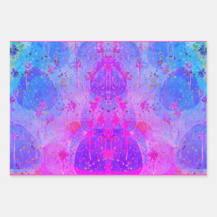 acryl abstracte kunst in levendige kleuren inpakpapier vel