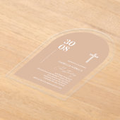 Acryl Blush Roze doop uitnodiging Acryl Uitnodigingen (Laagn)