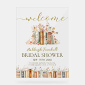 Acryl Bruiloft Bridal Shower Welkom Verhaal Boek S Bord (Voorkant)