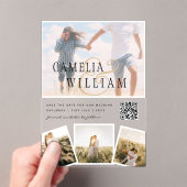 ACRYL bruiloft nodigt foto QR-code RSVP Acryl Uitnodigingen (Insitu (Draagbaar))