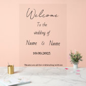 Acryl bruiloft teken bord (Huwelijk)