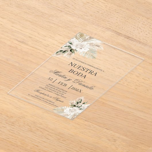 Acryl bruiloft uitnodiging acryl uitnodigingen (Laagn)