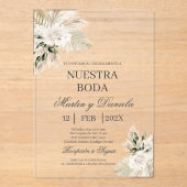 Acryl bruiloft uitnodiging acryl uitnodigingen (Voorkant)