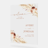 Acryl bruiloft welkom teken, herfst bruiloft welko bord (Hoek)