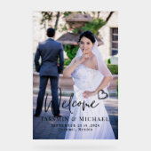 Acryl bruiloft welkomstbord met foto bord (Voorkant)