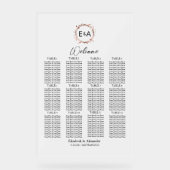 Acryl Bruiloft Zitkaarten Tekens | Eucalyptus Acryl Bord (Voorkant)