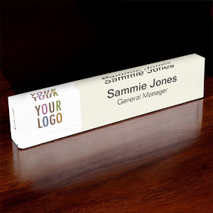 Acryl Desk Naam Bord Business Logo Professional Naambordje