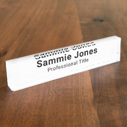 Acryl Desk Naam Bord voor Business Professional Naambordje