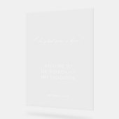 Acryl Elegant Vintage Bruiloft Welkomstbord Acryl Bord (Hoek)