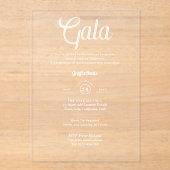 Acryl Heldere Zakelijke Galaprijsuitreiking Modern Acryl Uitnodigingen (Voorkant)