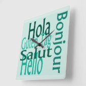 Acryl koele wandklok vierkante klok (Hoek)