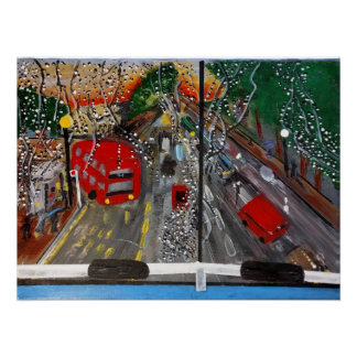 Acryl kunst Londense scène poster Perfect Poster