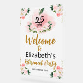 Acryl leraar pensioen welkom feest teken acryl bord (Hoek)