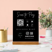 Acryl Mobiele Betalen App Afrekenen Zakelijk Teken Bord (Huwelijk)