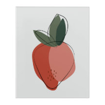 Acryl muurkunst abstarct aardbei