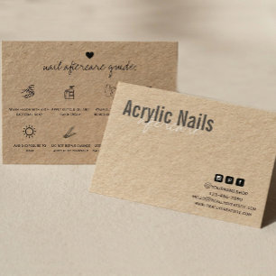 Acryl Nagels Nazorggids – Minimalistische Kraft Visitekaartje