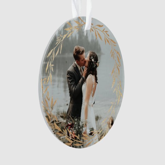 Acryl onze eerste kerstversiering Gold Ornament (voorkant)