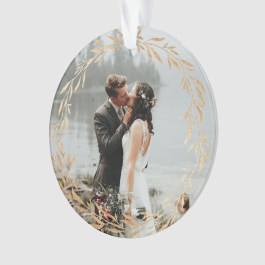 Acryl onze eerste kerstversiering Gold Ornament (voorkant)