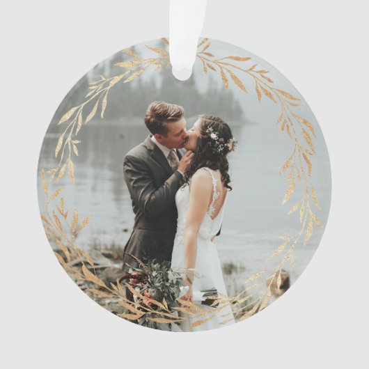 Acryl onze eerste kerstversiering Gold Ornament (voorkant)