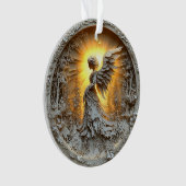 Acryl Ornament gloeiende engel (voorkant)