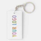 Acryl QR Code Sleutelhanger Business Logo Rechthoe (achterkant)