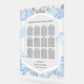 Acryl Quinceanera Zitplaatdiagram Sig | blauwe jur Acryl Bord (Hoek)