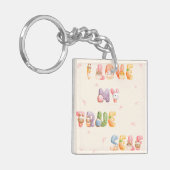 Acryl Sleutelhanger | "Ik hou van mijn ware zelf" (Voorkant Links)