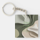 Acryl sleutelhanger in stijlvolle abstracte grafie (voorkant)