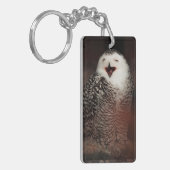 Acryl Sleutelhanger met Schattigee uil ontwerp (Voorkant Links)