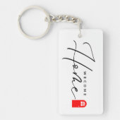 Acryl Sleutelhanger, Rechthoek (dubbelzijdig) Sleutelhanger (Voorkant)