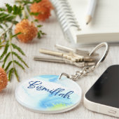 Acryl Sleutelhanger van Rand - Bismillah Blue (Voorkant Rechts)