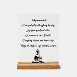 Acryl tafelblad inspirerend gebed bord