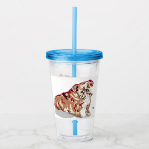 Acryl Tuimelschakelaar: Engelse Buldog Drinkbeker
