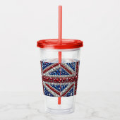 Acryl Tumbler met Brits Kleuren Design Acryl Drinkbeker (Rechts)
