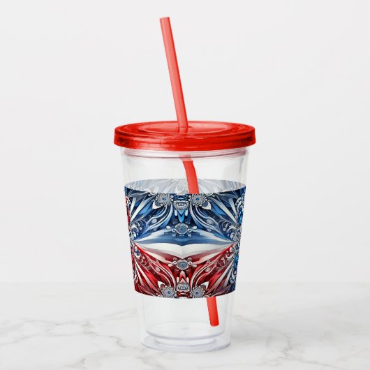 Acryl Tumbler met Franse kleuren Design Acryl Drinkbeker (Links)